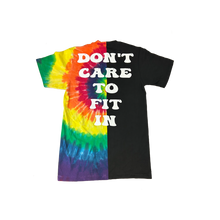Load image into Gallery viewer, Don't Care Rainbow Split Tee
