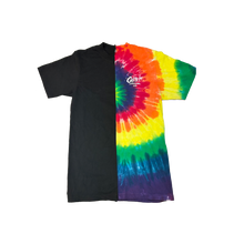 Load image into Gallery viewer, Don't Care Rainbow Split Tee
